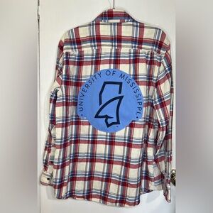 Ole Miss Upcycled flannel